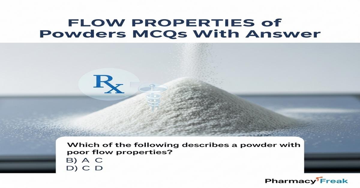 Flow properties of powders MCQs With Answer
