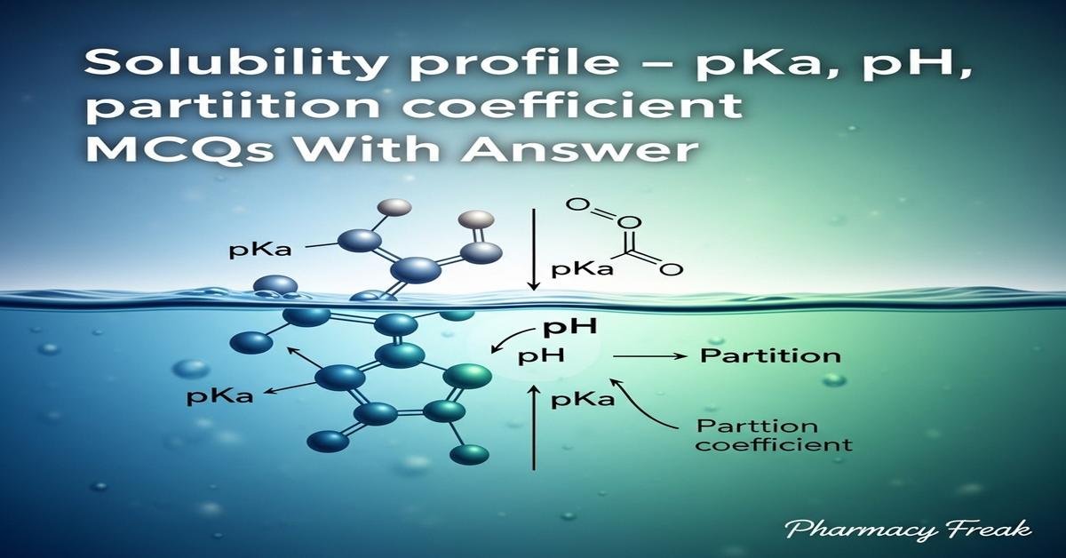 Solubility profile – pKa, pH, partition coefficient MCQs With Answer