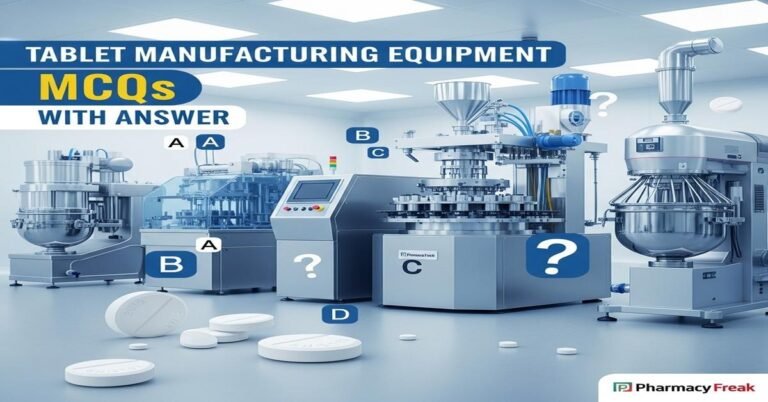 Tablet manufacturing equipment MCQs With Answer