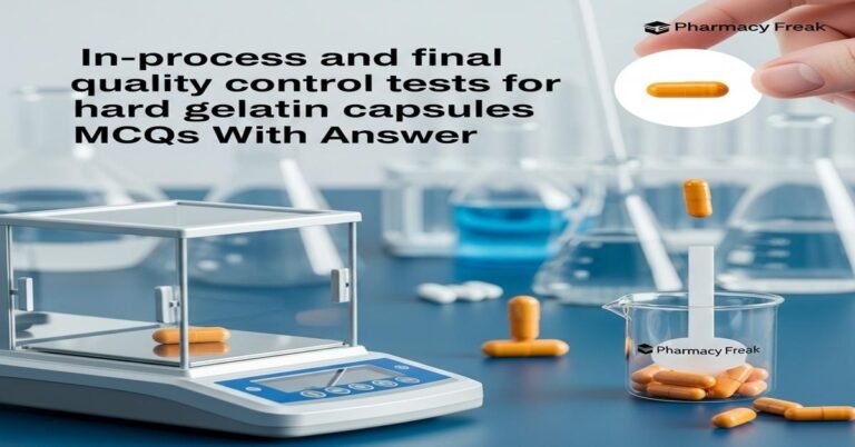 In-process and final quality control tests for hard gelatin capsules MCQs With Answer