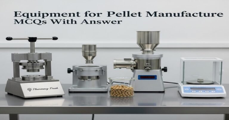 Equipment for pellet manufacture MCQs With Answer