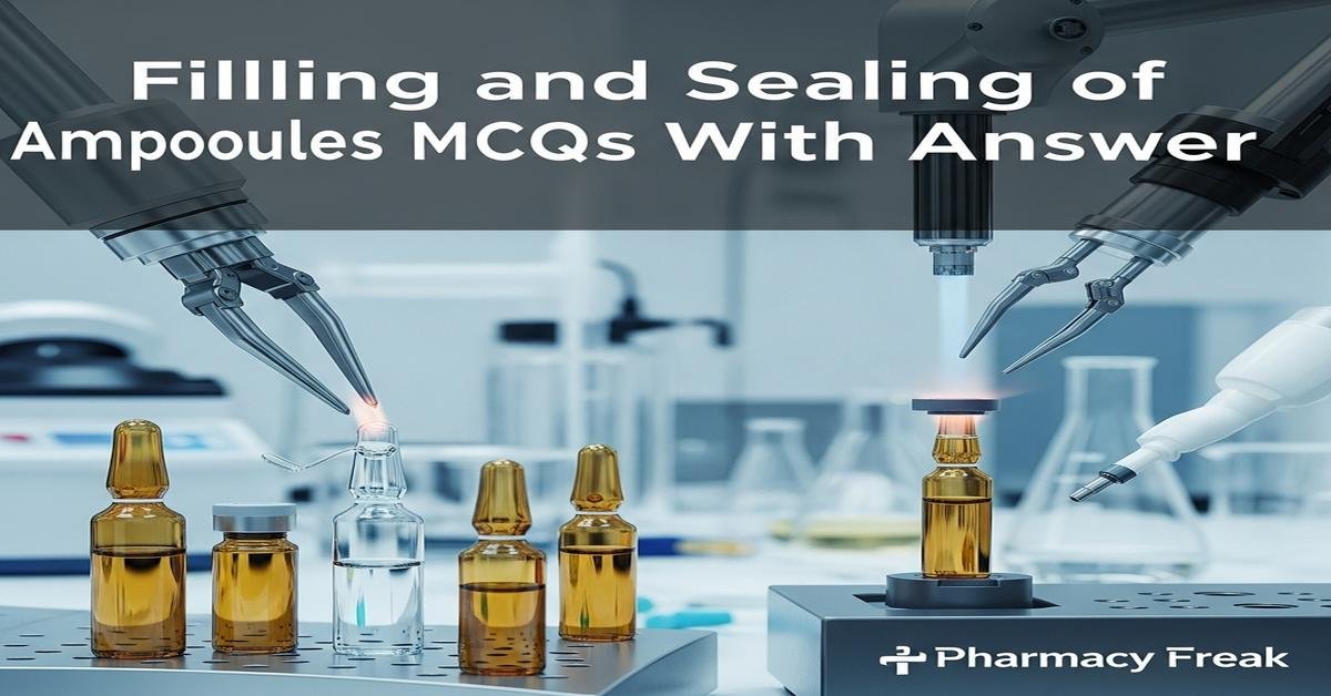 Filling and sealing of ampoules MCQs With Answer