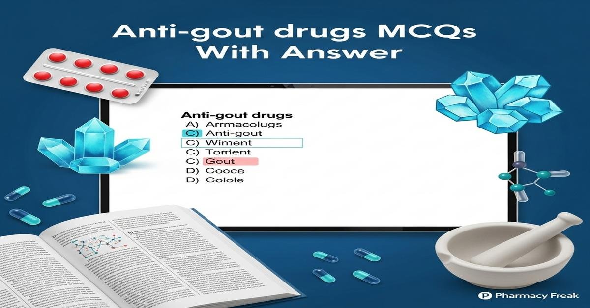 Anti-gout drugs MCQs With Answer