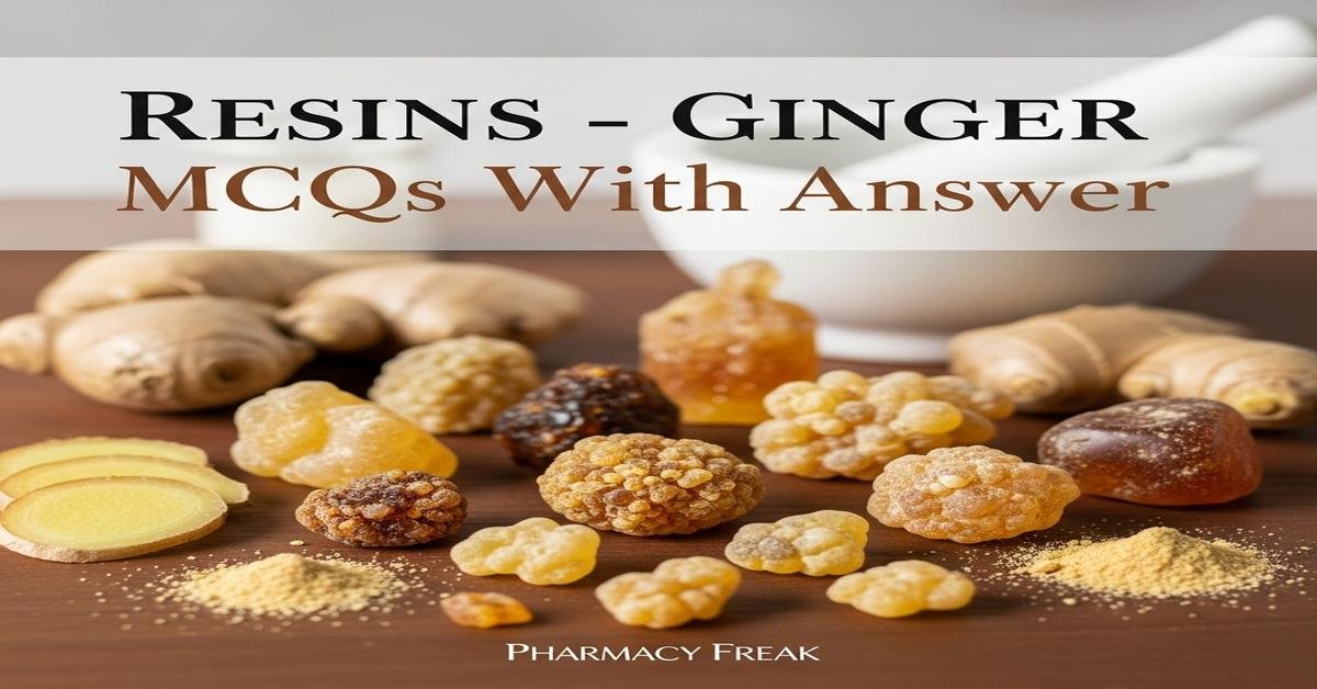 Resins – Ginger MCQs With Answer