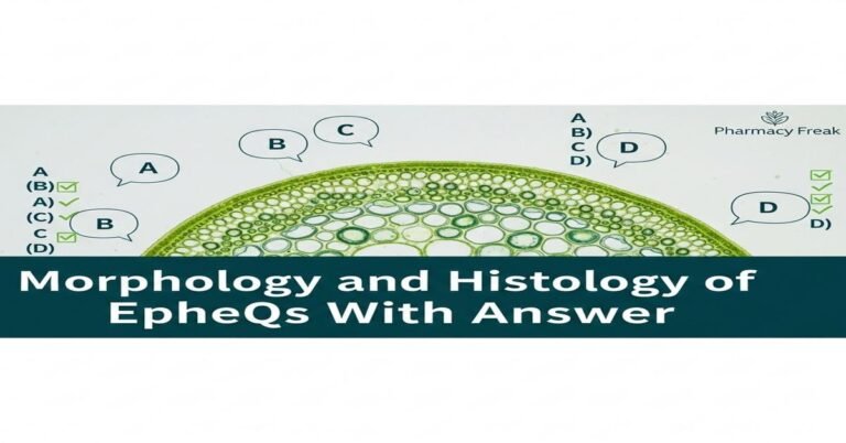 Morphology and histology of Ephedra MCQs With Answer