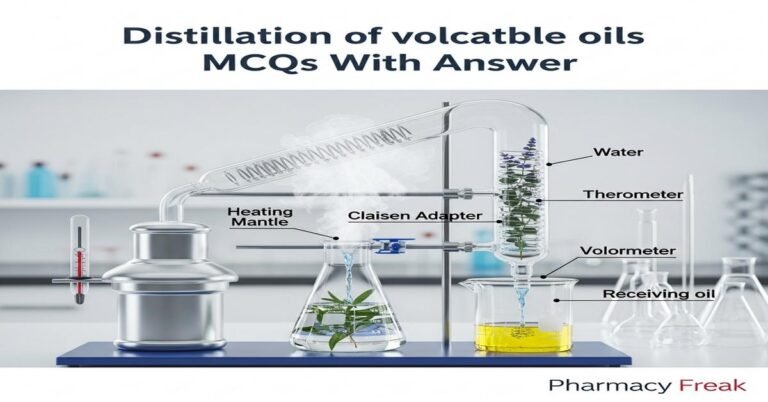 Distillation of volatile oils MCQs With Answer