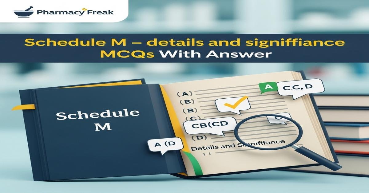 Schedule M – details and significance MCQs With Answer
