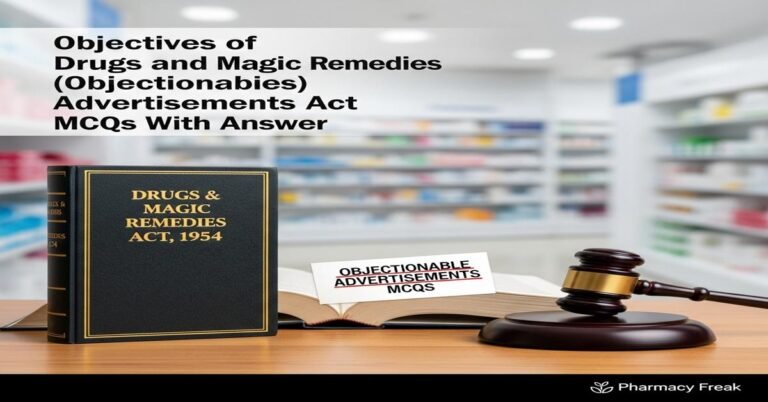 Objectives of Drugs and Magic Remedies (Objectionable Advertisements) Act MCQs With Answer