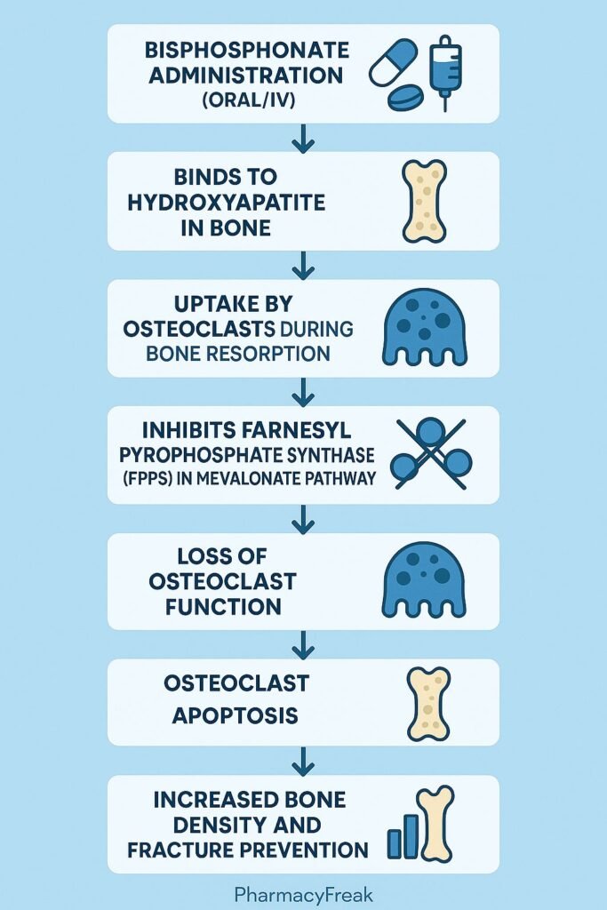 Bisphosphonates MOA Flowchart