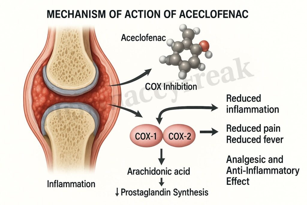 Mechanism of action of Aceclofenac