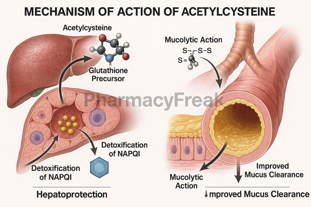 Acetylcysteine pharmacology