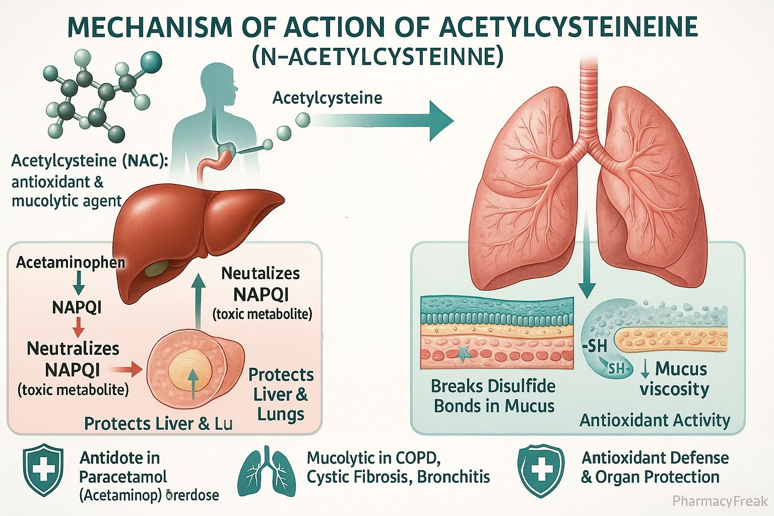 MOA of Acetylcysteine