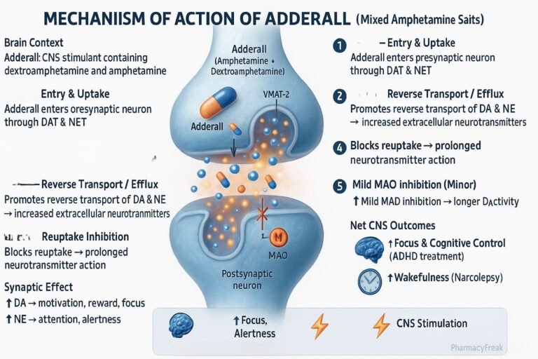 MOA of Adderall