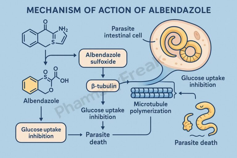 MOA of Albendazole