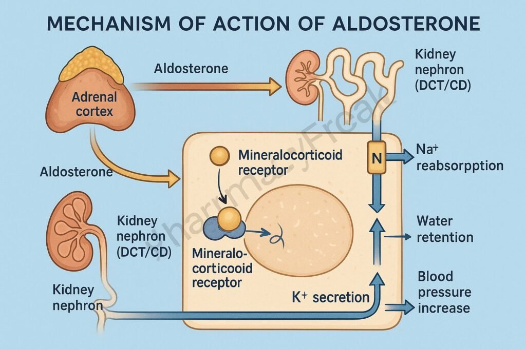 Mechanism of action of Aldosterone
