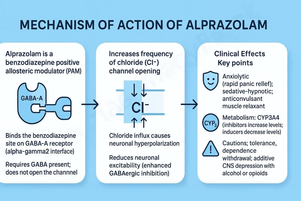 Mechanism of action of Alprazolam