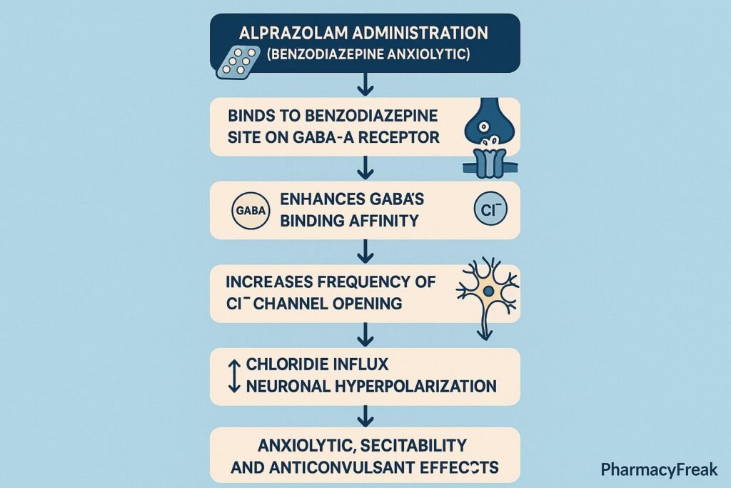 Alprazolam MOA Flowchart