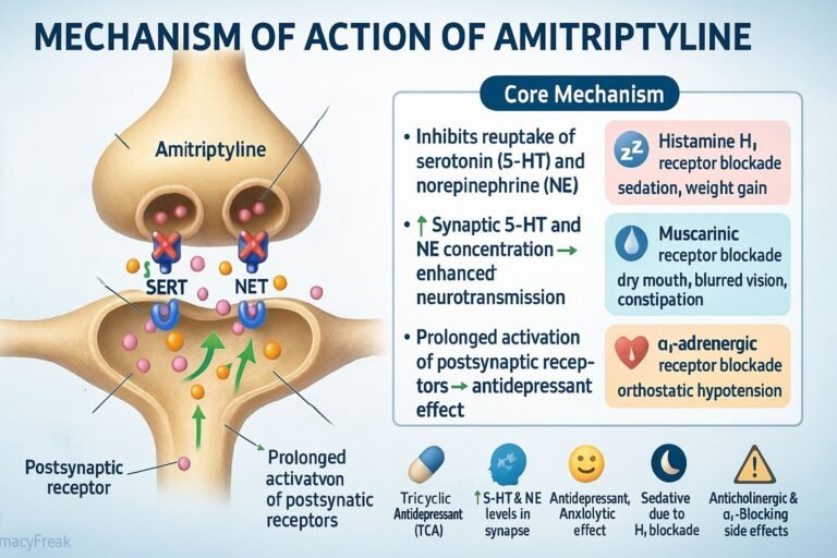 MOA of Amitriptyline