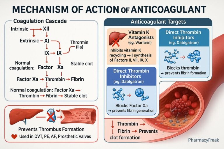 MOA of Anticoagulant Drugs