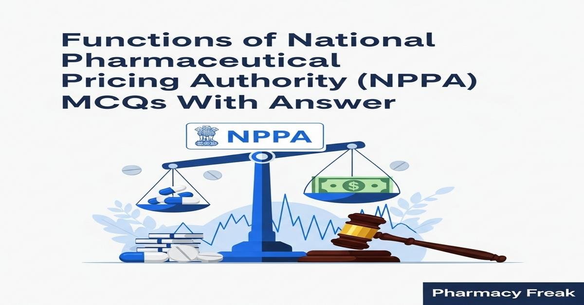 Functions of National Pharmaceutical Pricing Authority (NPPA) MCQs With Answer