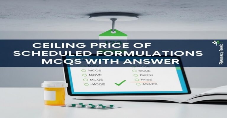 Ceiling price of scheduled formulations MCQs With Answer