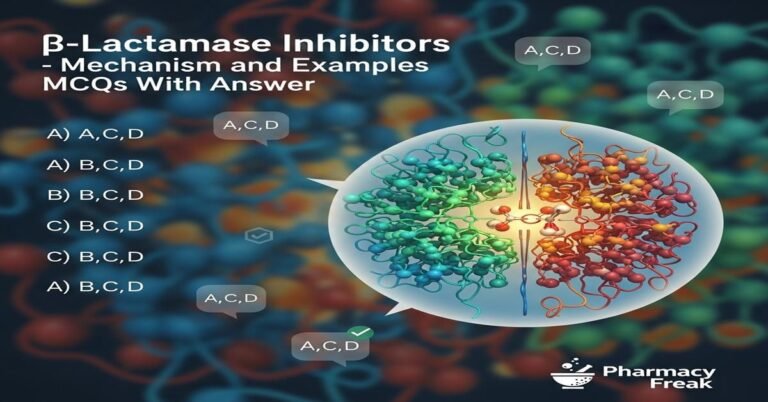 β-Lactamase inhibitors – mechanism and examples MCQs With Answer