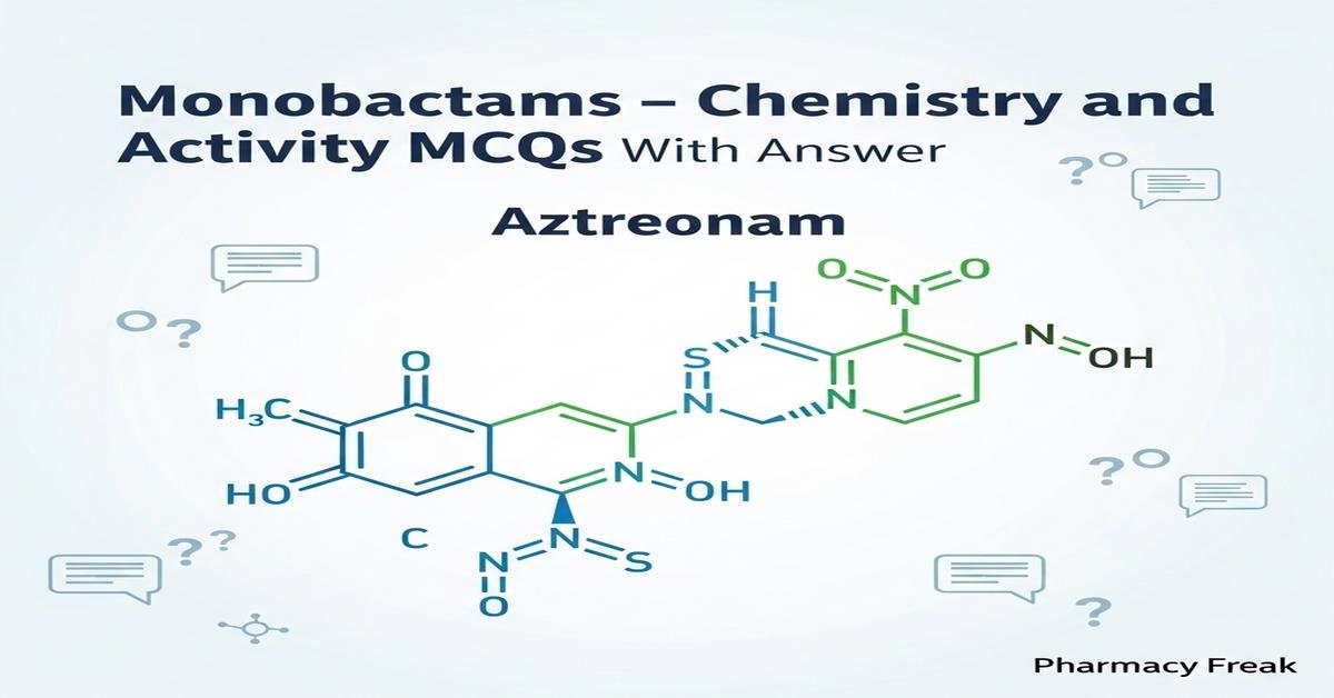 Monobactams – chemistry and activity MCQs With Answer