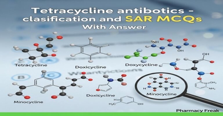 Tetracycline antibiotics – classification and SAR MCQs With Answer