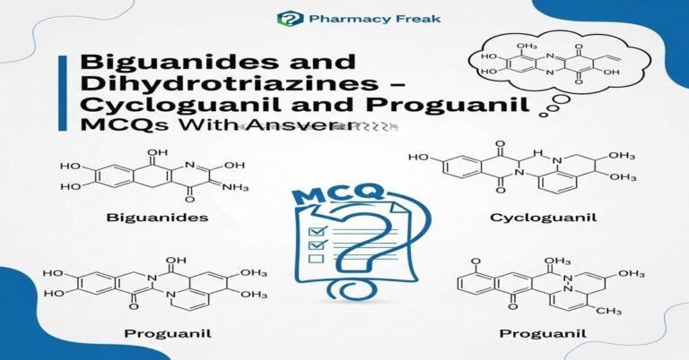 Biguanides and dihydrotriazines – Cycloguanil and Proguanil MCQs With Answer