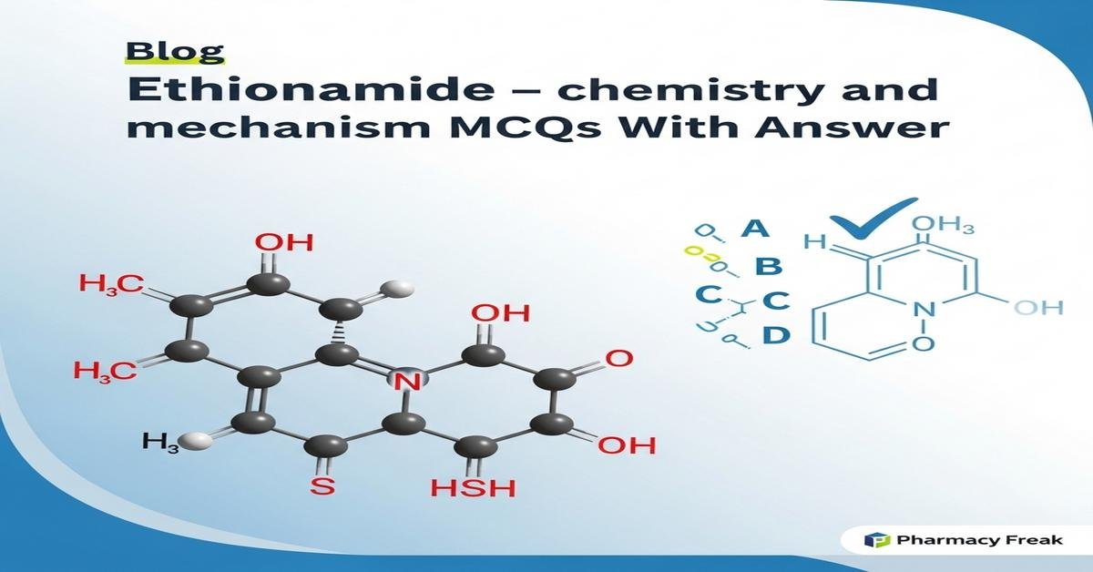 Ethionamide – chemistry and mechanism MCQs With Answer