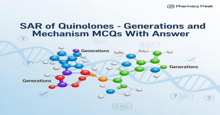 SAR of quinolones – generations and mechanism MCQs With Answer