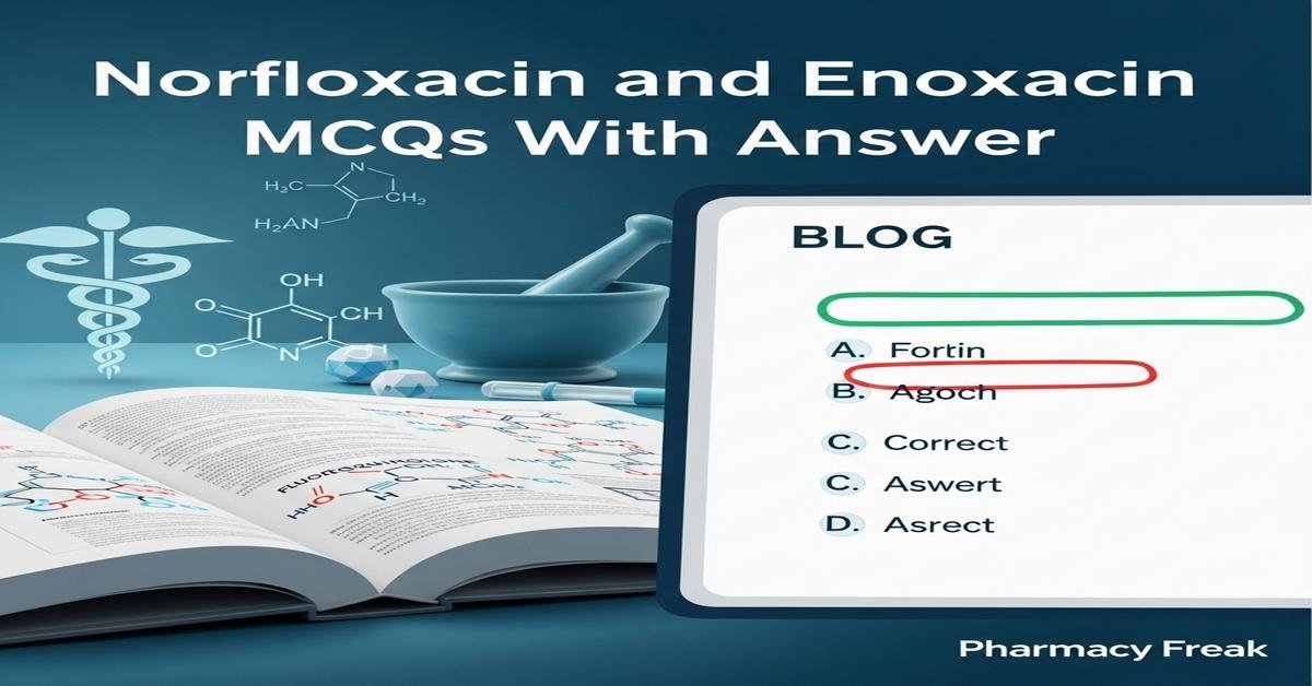 Norfloxacin and Enoxacin MCQs With Answer