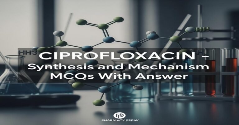 Ciprofloxacin – synthesis and mechanism MCQs With Answer