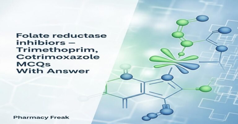 Folate reductase inhibitors – Trimethoprim, Cotrimoxazole MCQs With Answer