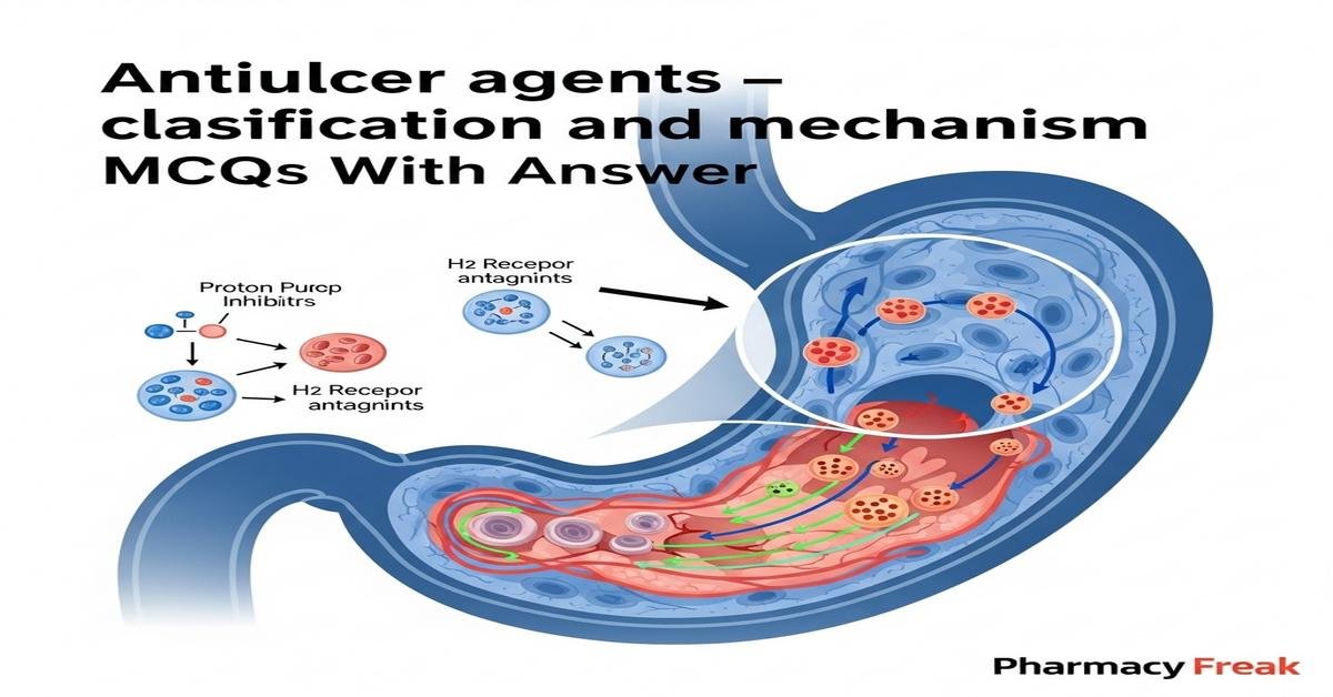 Antiulcer agents – classification and mechanism MCQs With Answer