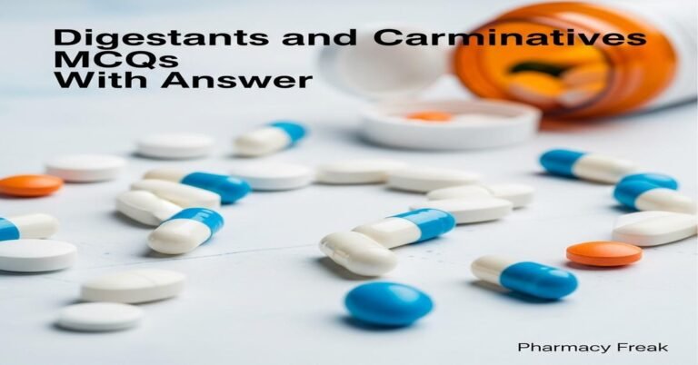 Digestants and carminatives MCQs With Answer