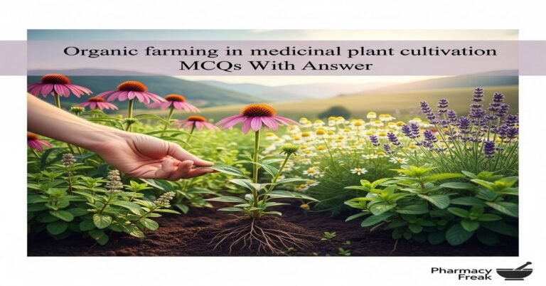 Organic farming in medicinal plant cultivation MCQs With Answer