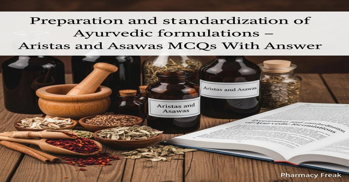 Preparation and standardization of Ayurvedic formulations – Aristas and Asawas MCQs With Answer