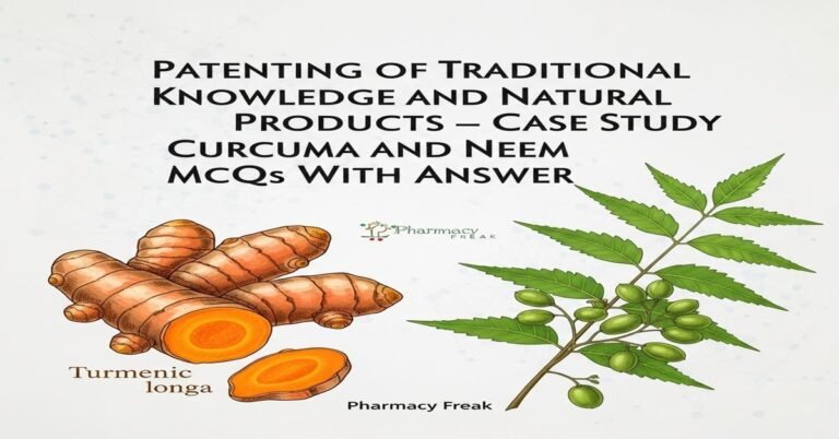 Patenting of traditional knowledge and natural products – case study of Curcuma and Neem MCQs With Answer
