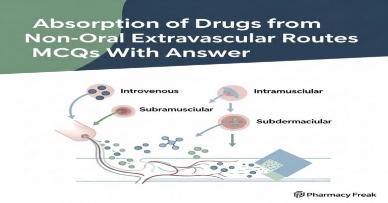 Absorption of drugs from non-oral extravascular routes MCQs With Answer