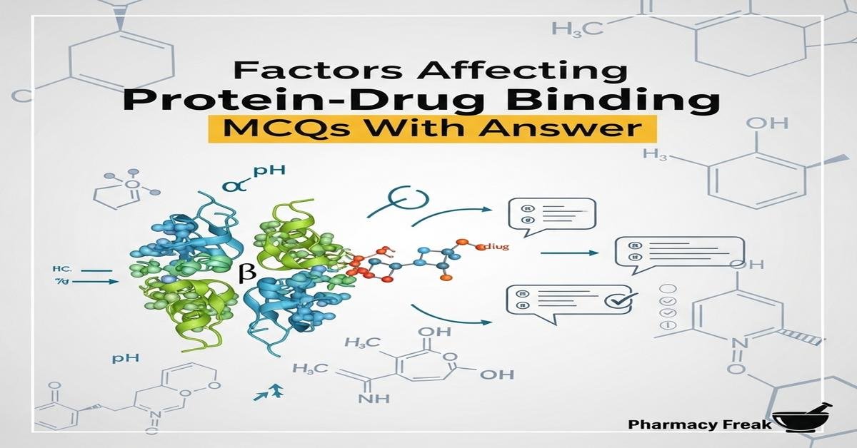 Factors affecting protein–drug binding MCQs With Answer