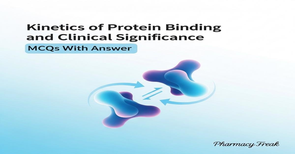 Kinetics of protein binding and clinical significance MCQs With Answer