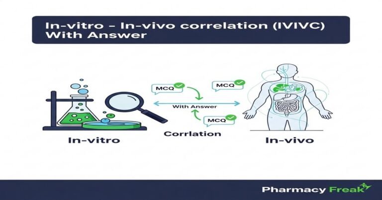 In-vitro – in-vivo correlation (IVIVC) MCQs With Answer