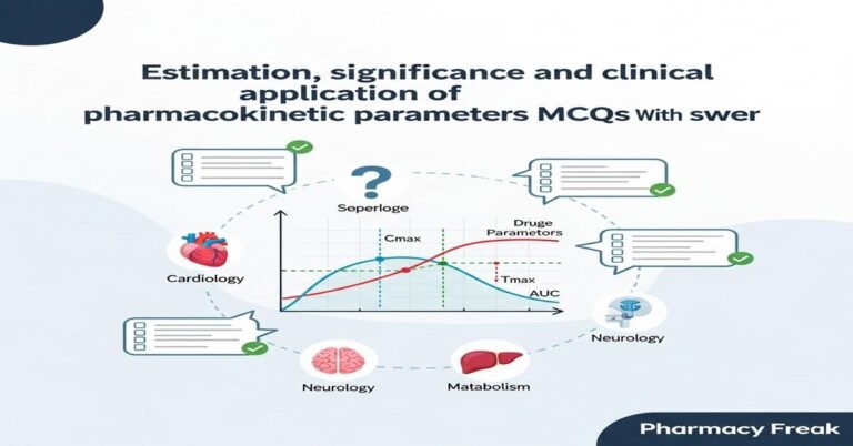 Estimation, significance and clinical application of pharmacokinetic parameters MCQs With Answer