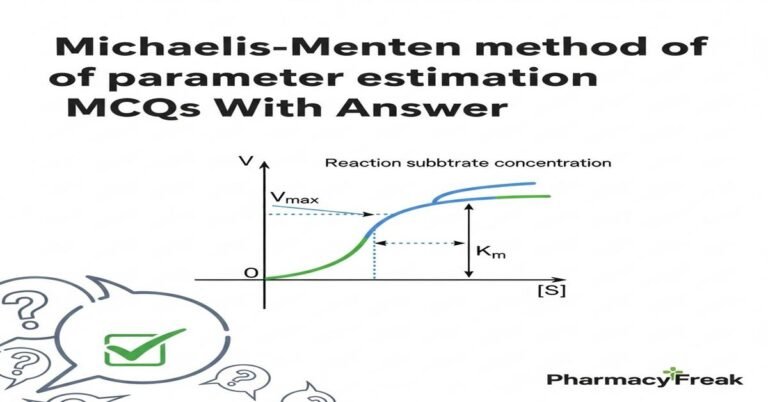Michaelis–Menten method of parameter estimation MCQs With Answer
