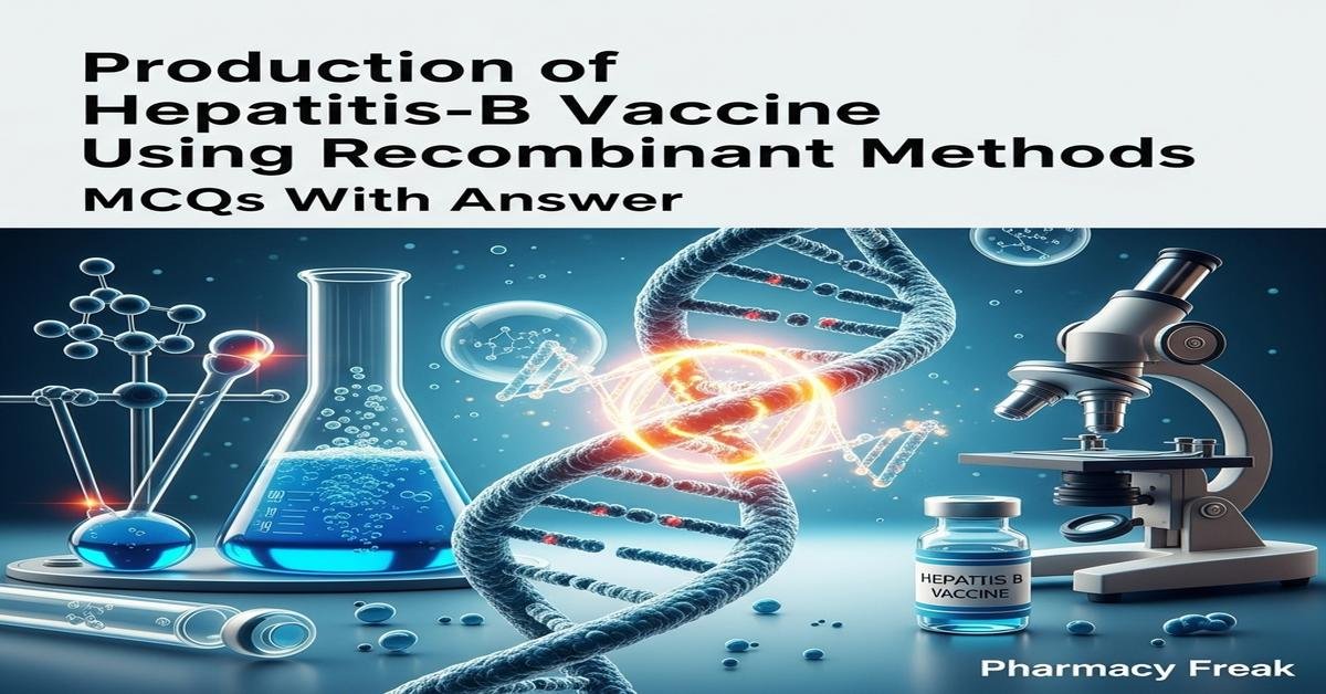 Production of Hepatitis-B vaccine using recombinant methods MCQs With Answer