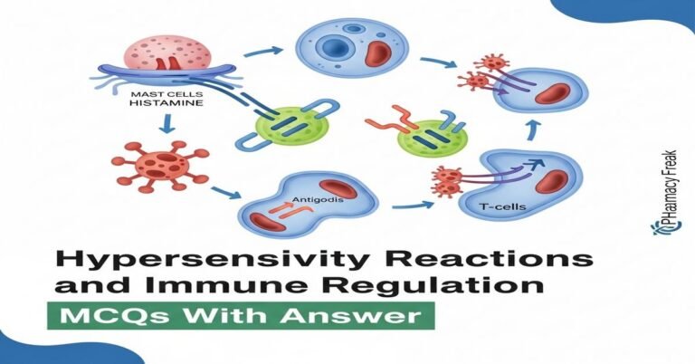 Hypersensitivity reactions and immune regulation MCQs With Answer