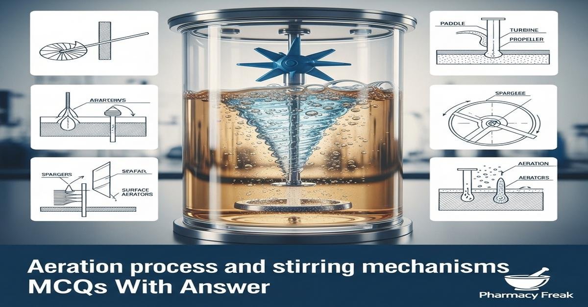 Aeration process and stirring mechanisms MCQs With Answer