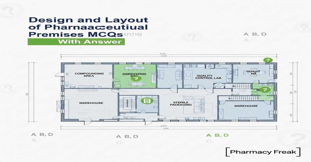 Design and layout of pharmaceutical premises MCQs With Answer