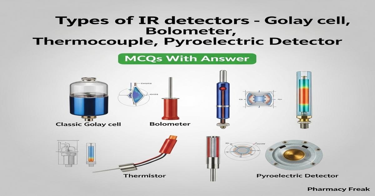 Types of IR detectors – Golay cell, Bolometer, Thermocouple, Thermistor, Pyroelectric detector MCQs With Answer